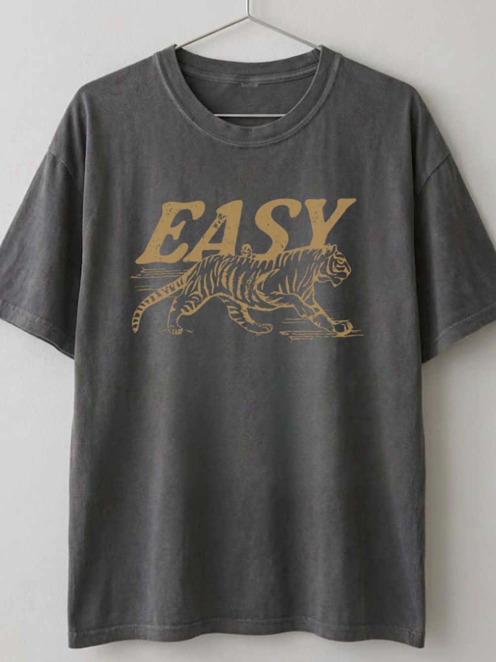 Easy Tiger Vintage Distressed Grunge Aesthetic Comfort Colors Tee